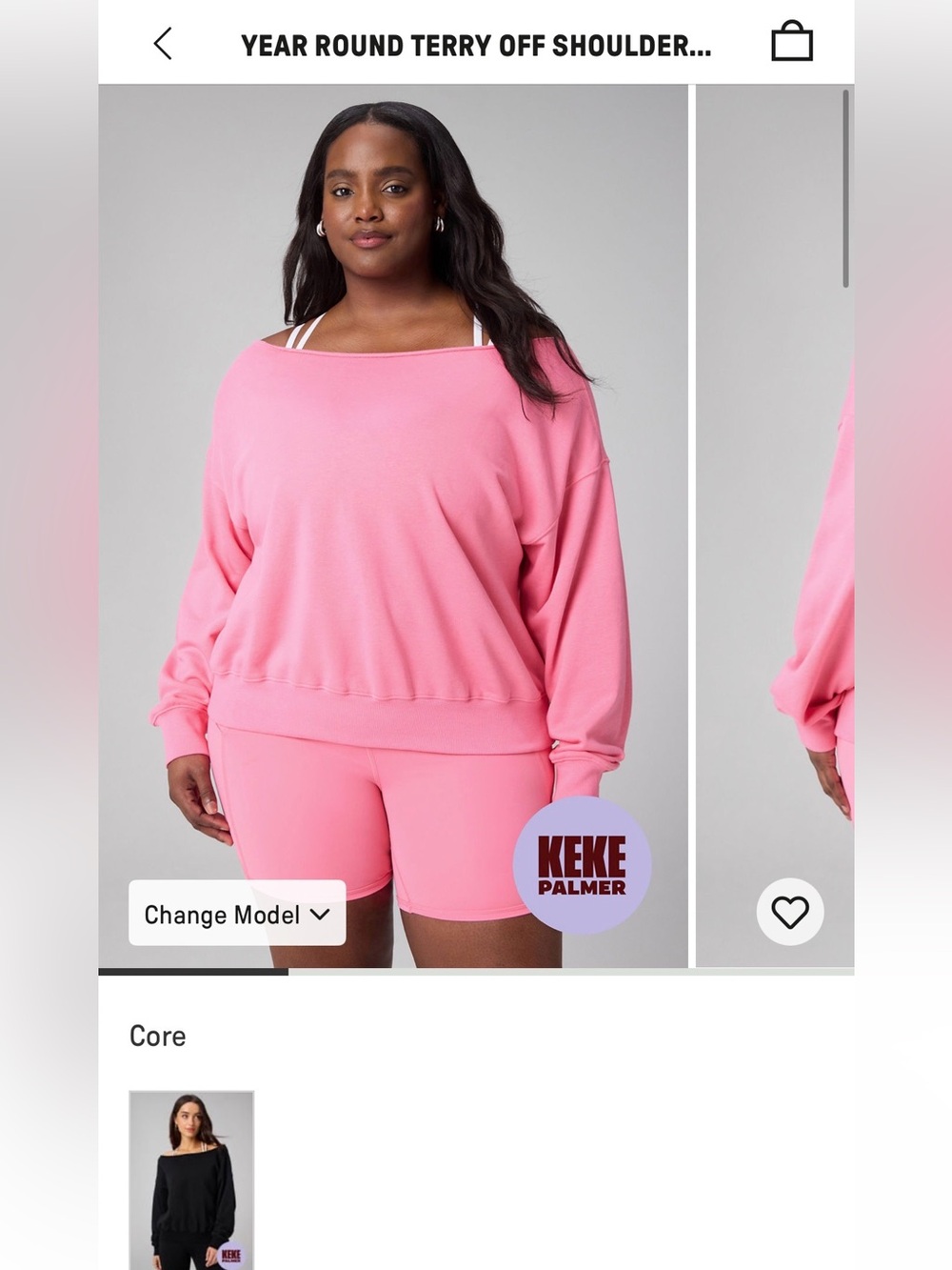 Fabletics Year Round Terry Off-Shoulder Sweatshirt - XXL/1X